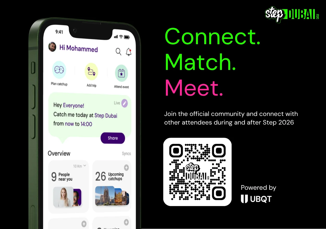 UBQT x Step Dubai - community QR key visual