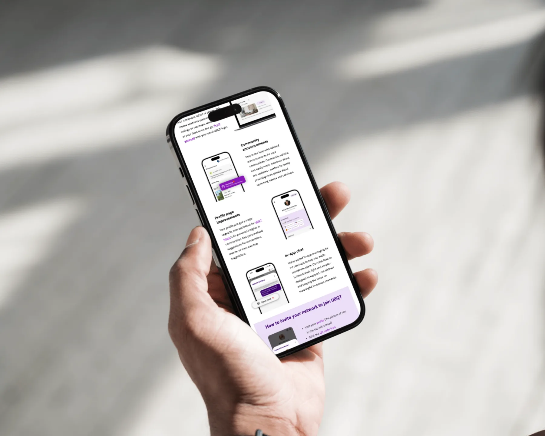 UBQT - Product marketing email