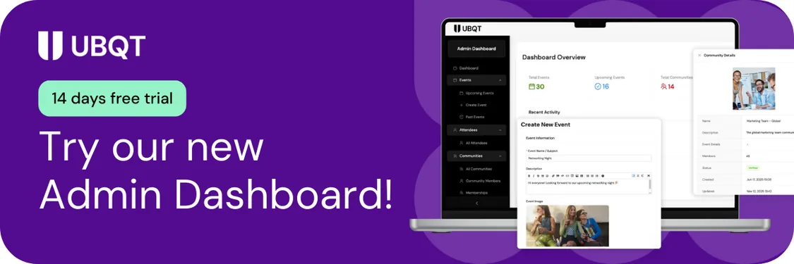 UBQT - admin dashboard launch email banner